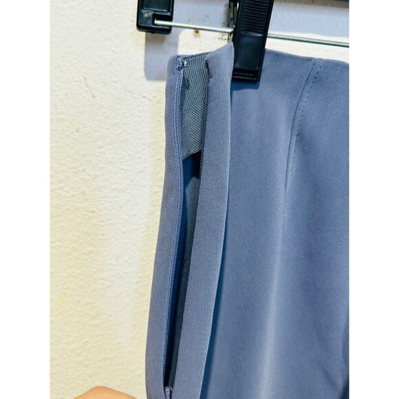 NWT CINQ Á SEPT Slate Blue Beaded Embellished Split Seam Kayden Pant Size 0 - Picture 7 of 12